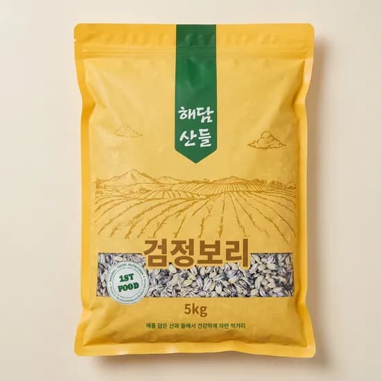 해담산들 검정보리쌀 5kg 1개