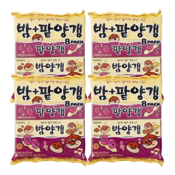 크라운 연양갱 밤양갱+팥양갱 50g 32개
