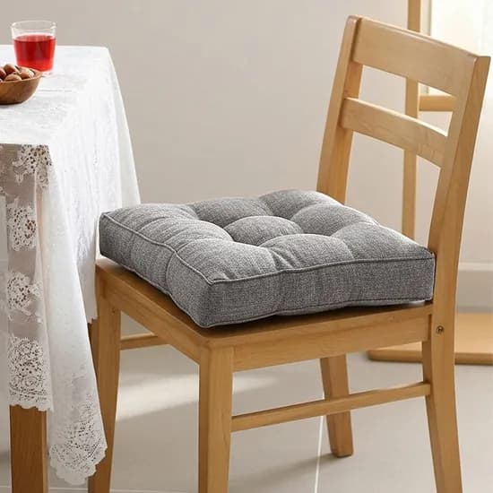 레토 방석 푹신한 쿠션 퀼팅 사무실 식탁 쿠션 키높이 의자방석, 그레이, 40cm