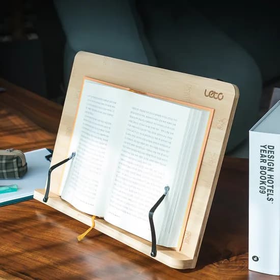 원목 대나무 6단 각도조절 독서대, LRB-B01, 1개
