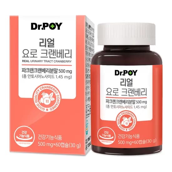 닥터포이 리얼 요로 크랜베리 500mg 60캡슐 1병