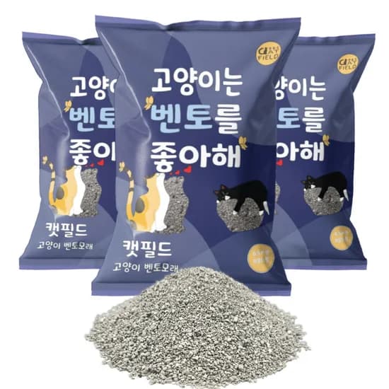 캣필드 고양이모래, 베이비파우더향, 6.5kg, 3봉, 1박스