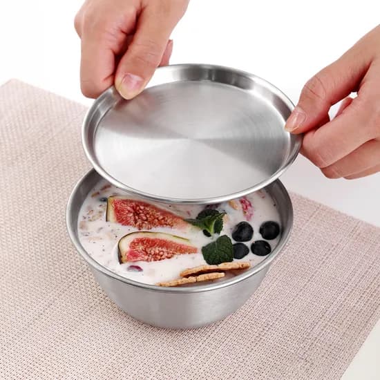뉴 미니 304 계량볼 & 트레이 커버 세트, 스텐 계량볼&트레이, 600ml
