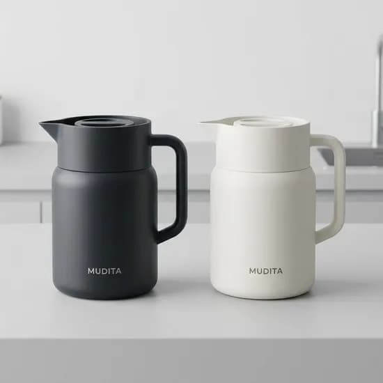 무디타 304 스텐 보온보냉 주전자 아이보리 1.5L 1개