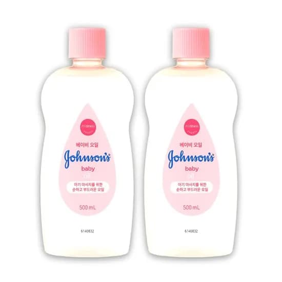 존슨즈 베이비 오일, 레귤러, 500ml, 2개