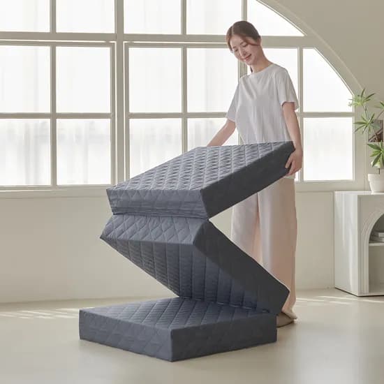 지니앤퍼니 단단한 3단 접이식 매트리스, 멀티싱글, 200x75x8(cm), 1개