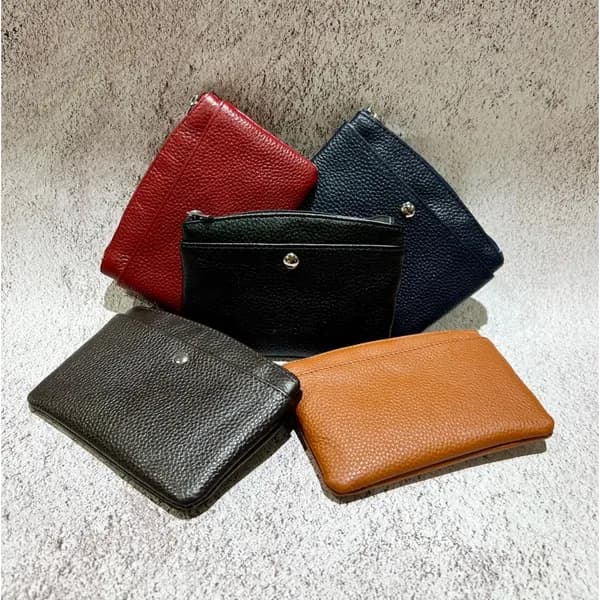 소가죽 동전지갑 브라운 14x9.5x1.5cm 1개