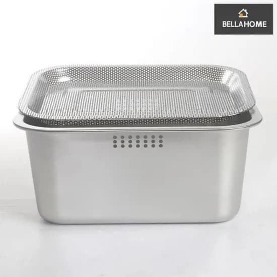 우먼박스 벨라 스텐 설거지통, 10L, 타공트레이 세트, 1세트