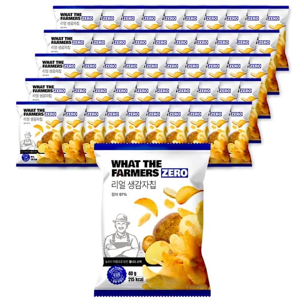 왓더파머스 제로 저염 리얼 생감자칩 40g 50봉
