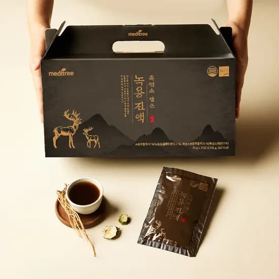 메디트리 흑염소 담은 녹용진액 70g 30포 6박스