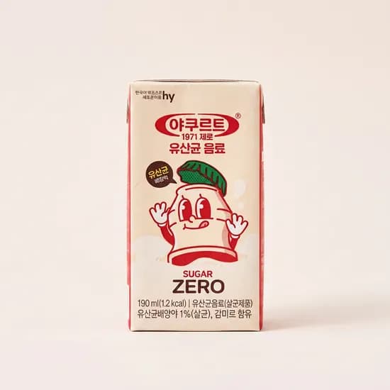 Hy 야쿠르트 1971 제로 유산균음료 190ml 24개