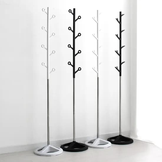 올리빙 스탠드 옷걸이, 35x170cm, 나무 화이트, 1개