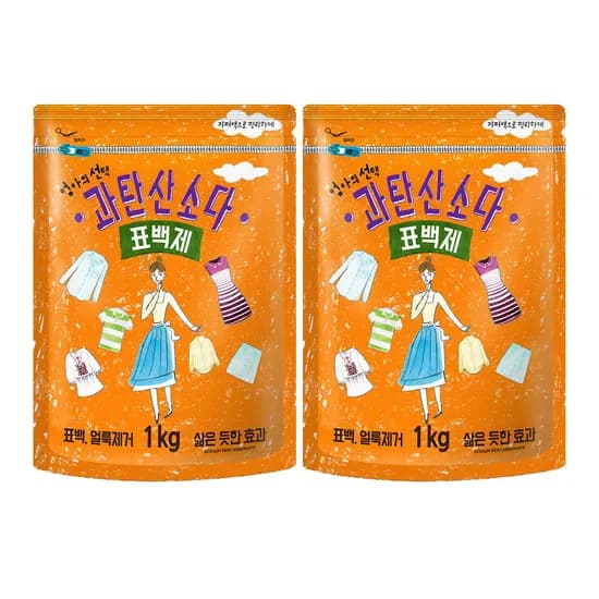 애경 엄마의선택 과탄산소다 표백제 1kg 2개
