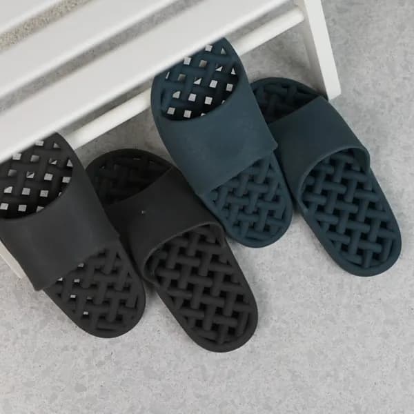 살코 퀼트패턴 논슬립 욕실화 차콜 2개