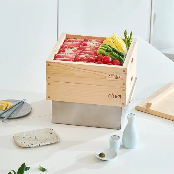 온가 히노끼 편백나무 세로이무시 찜기 대형 320mm 2단 1개 119,000원