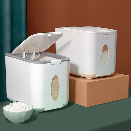 원터치 쌀통 밀폐 쌀보관통 보관함, 14kg, LAC-R01