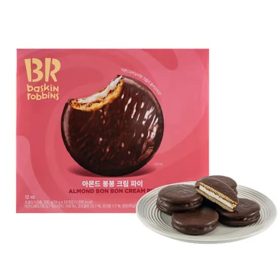 배스킨라빈스 아몬드 봉봉 크림 파이 336g 3개 11,780원