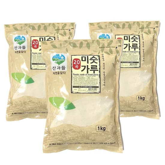 산과들,20곡미숫가루,1kg,3개