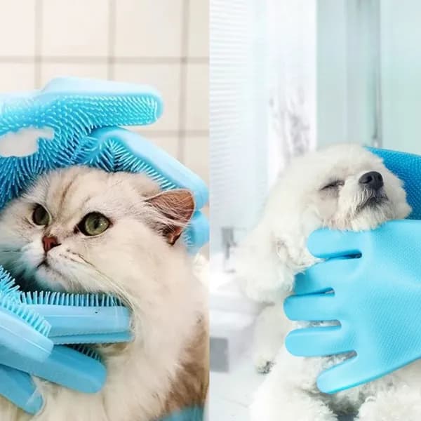 강아지 고양이 샤워 브러쉬 목욕 장갑 블루 1개 5,500원