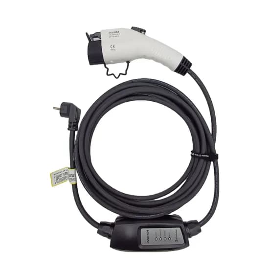 이볼루션 전기차충전기, 16A 220V, 휴대용 상비용 충전케이블, 5m, 화이트