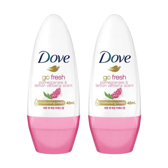 도브 데오드란트 롤온, 석류&레몬버베나, 40ml, 2개