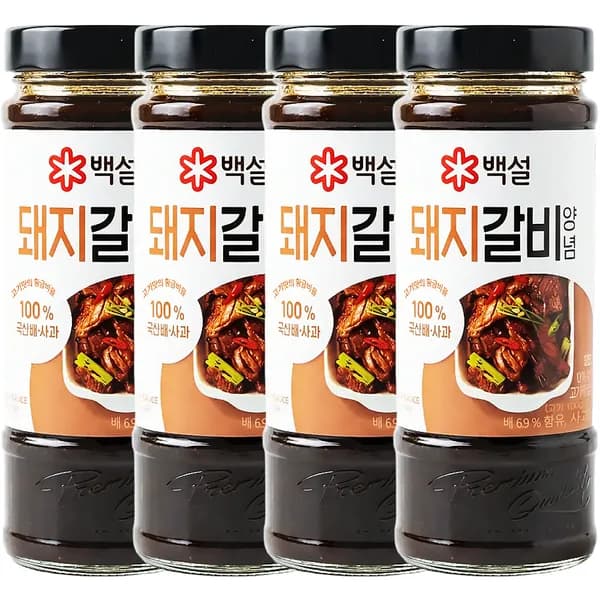 백설 돼지갈비 양념 500g 4개