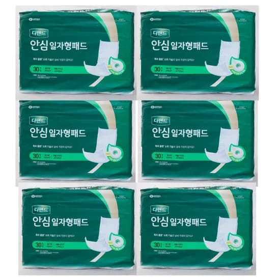 디펜드 안심 일자형 패드 30개입 6팩