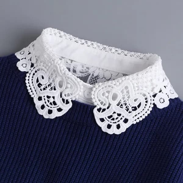 페이크 카라 블라우스 레이스 화이트 2개 15,260원