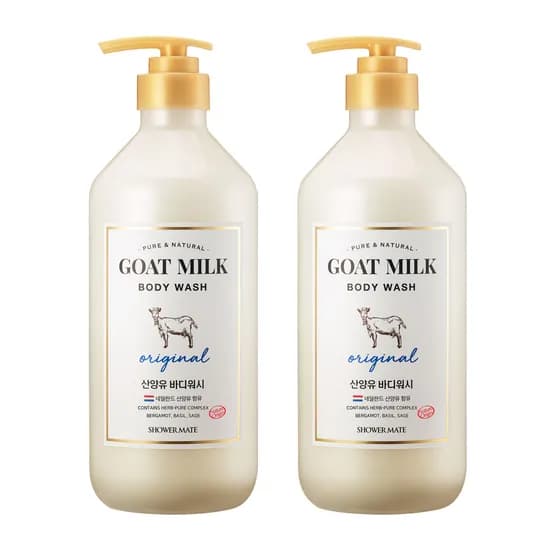 샤워메이트 산양유 바디워시 오리지널, 800ml, 2개