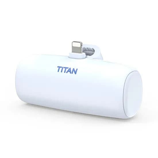 타이탄 미니 도킹형 보조배터리 5000mAh 8핀 밀크소다 5,600원