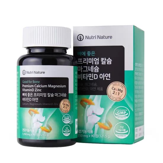 Nutri Nature 칼슘 마그네슘 비타민D 아연 90정 1개