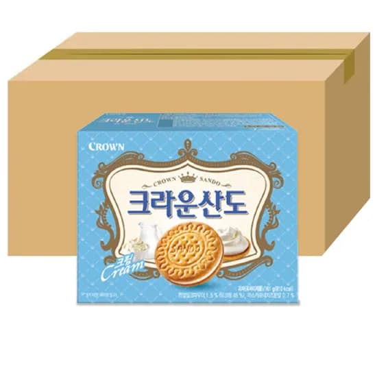 크라운산도 크림 323g 8개