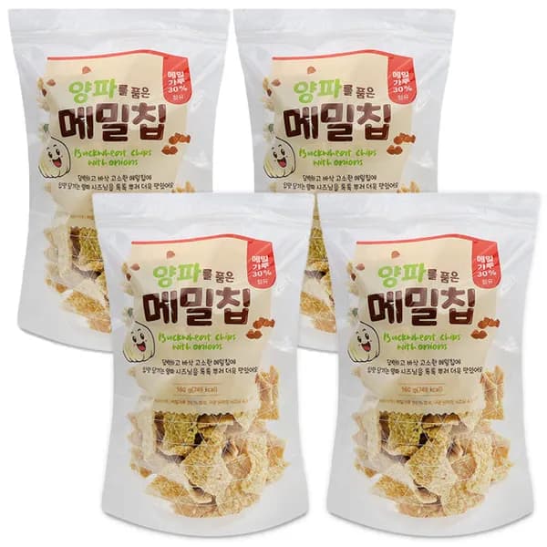 싱싱푸드 양파를 품은 메밀칩 160g 4개