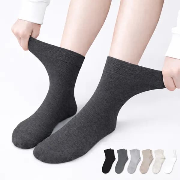남여 무압박 기능성 무지 양말 여성용 차콜 8켤레