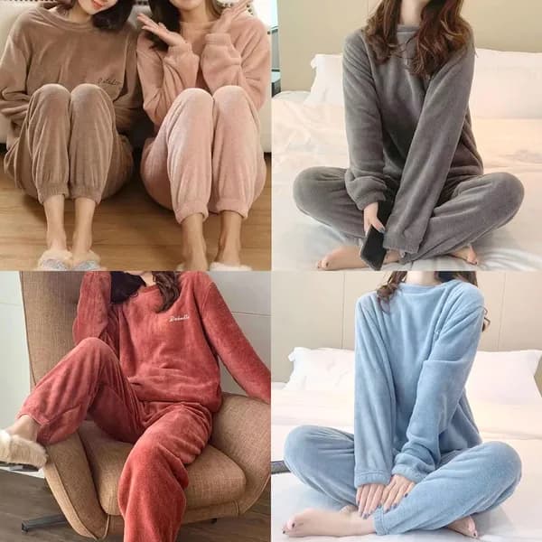 여성 밍크 극세사 수면 잠옷 세트 스카이 10,791원