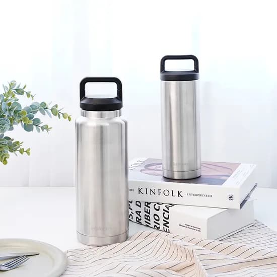 인블룸 스텐 보온 보냉 손잡이 보틀 물병, 530ml, 1개