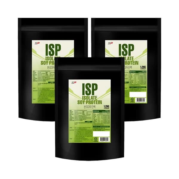성풍양행 ISP 분리대두단백질분말 무맛 식물성 비건 프로틴 분말 1.2kg 3개