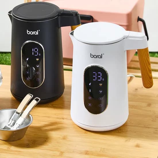 보랄 BIG LCD 디지털 이중 통스텐 전기주전자 BR-701D, 화이트, 1.7L, 1개