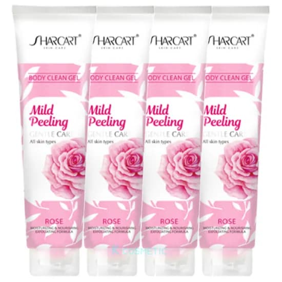 샤카트 페이스&바디 필링젤, 로즈, 310ml, 4개