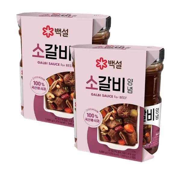 백설 소갈비 양념 840g 4개 21,950원