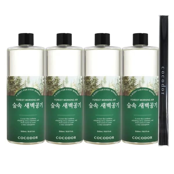 코코도르 디퓨저 리필액 숲속새벽공기 500ml 4개