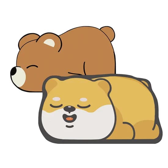 애니멀 규조토 발매트 스마일곰 시바 60x40cm 1세트
