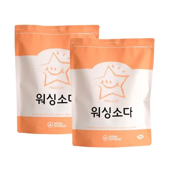 소다스쿨 워싱소다 분말세제 본품 3kg 2개