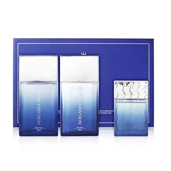 베르가모 옴므 스킨케어 3종 세트 스킨토너 150ml 에멀젼 150ml 오드뚜왈렛 40ml 1개