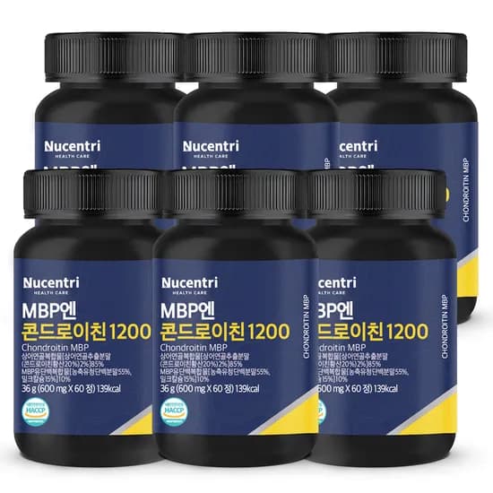 뉴센트리 MBP엔 콘드로이친 1200 600mg 60정 6개
