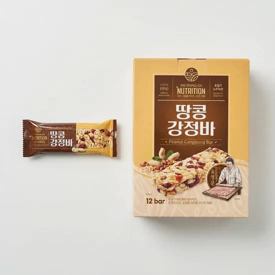 호정가 뉴트리션 땅콩강정바 40g 12개입 1박스