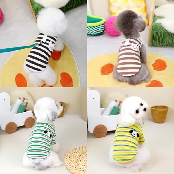 강아지 스트라이프 나시 브라운 XXL 1개 7,900원