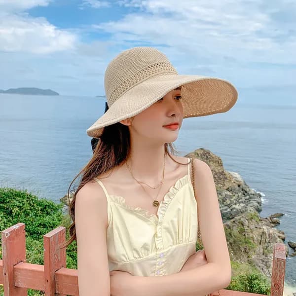 여성 여름 돌돌이 썬캡 베이지 FREE 1개 5,800원