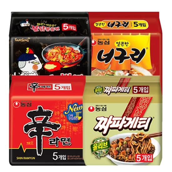 신라면 5봉 외 3종 20봉