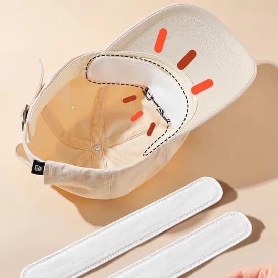 모자 땀 흡수 패드 화이트 4x24cm 10개 1개